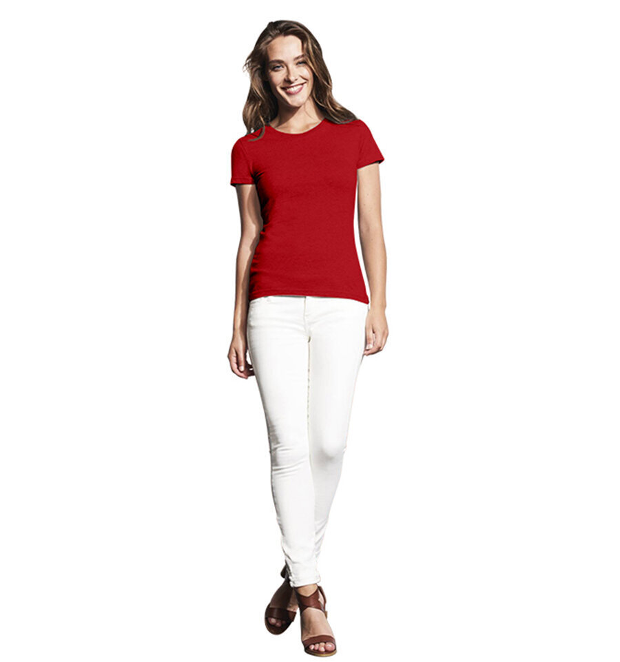 Marškinėliai moterims Niekam neįdomu, raudoni цена и информация | Marškinėliai moterims | pigu.lt