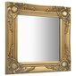 Sieninis veidrodis, 40x40cm, auksinis kaina ir informacija | Veidrodžiai | pigu.lt