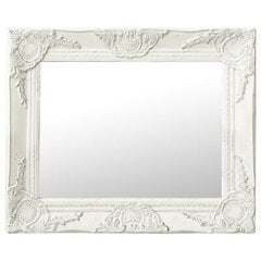 Sieninis veidrodis, 50x40cm, baltas kaina ir informacija | Veidrodžiai | pigu.lt