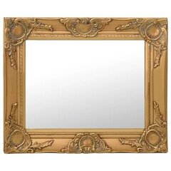 Sieninis veidrodis, 50x40cm, auksinis цена и информация | Зеркала | pigu.lt