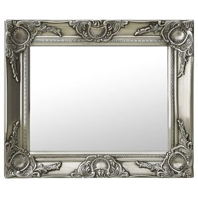 Sieninis veidrodis, 50x40cm, sidabrinis цена и информация | Veidrodžiai | pigu.lt