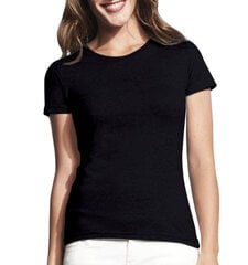 Marškinėliai moterims Super mom, juodi цена и информация | Женские футболки | pigu.lt