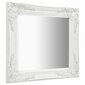Sieninis veidrodis, 50x50cm, baltas kaina ir informacija | Veidrodžiai | pigu.lt