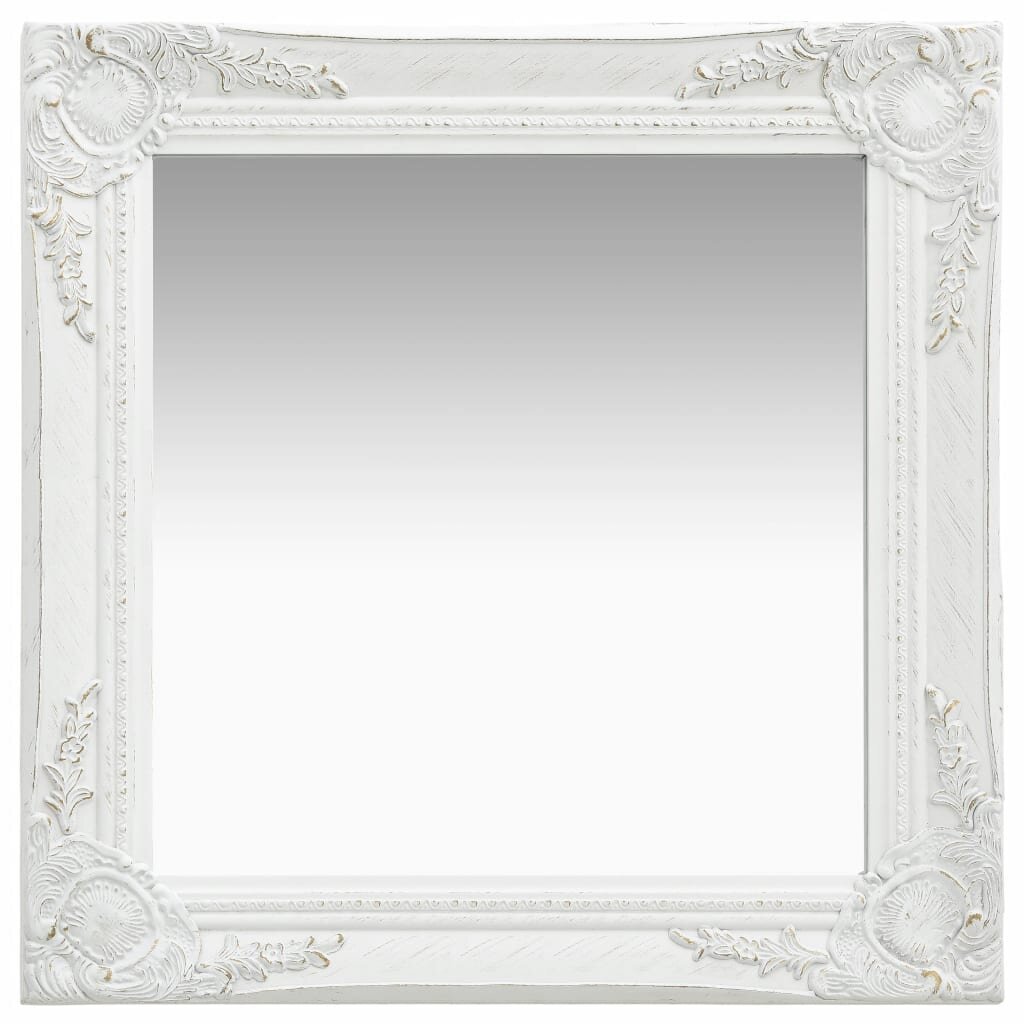 Sieninis veidrodis, 50x50cm, baltas kaina ir informacija | Veidrodžiai | pigu.lt