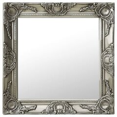 Sieninis veidrodis, 50x50cm, sidabrinis kaina ir informacija | Veidrodžiai | pigu.lt