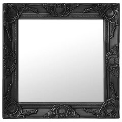 Sieninis veidrodis, 50x50cm, juodas kaina ir informacija | Veidrodžiai | pigu.lt