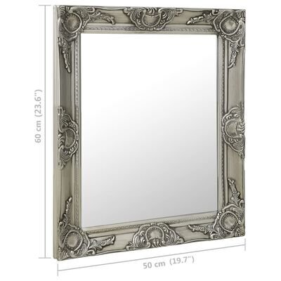 Sieninis veidrodis, 50x60cm, sidabrinis kaina | pigu.lt