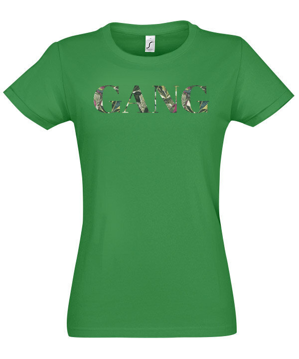 Marškinėliai moterims Gang, žali kaina ir informacija | Marškinėliai moterims | pigu.lt