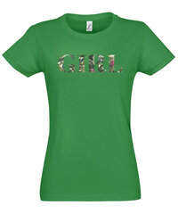 Marškinėliai moterims Girl, žali kaina ir informacija | Marškinėliai moterims | pigu.lt