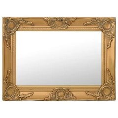 Настенное зеркало в стиле барокко, 60 x 40 см, золотое цена и информация | Зеркала | pigu.lt