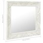 Sieninis veidrodis, 60x60cm, baltas kaina ir informacija | Veidrodžiai | pigu.lt