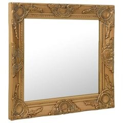Sieninis veidrodis, 60x60cm, auksinis kaina ir informacija | Veidrodžiai | pigu.lt