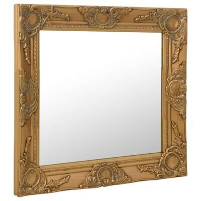 Sieninis veidrodis, 60x60cm, auksinis цена и информация | Veidrodžiai | pigu.lt