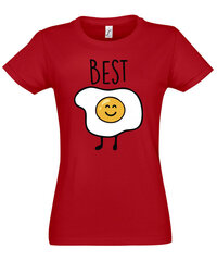 Marškinėliai moterims Mylinčioms maistą 1, raudoni kaina ir informacija | Marškinėliai moterims | pigu.lt