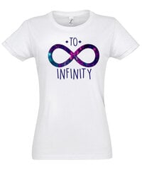 Marškinėliai moterims Infinity, balti цена и информация | Женские футболки | pigu.lt