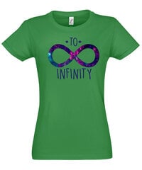 Marškinėliai moterims Infinity, žali цена и информация | Женские футболки | pigu.lt
