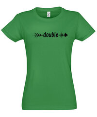 Marškinėliai moterims Double trouble 1 kaina ir informacija | Marškinėliai moterims | pigu.lt