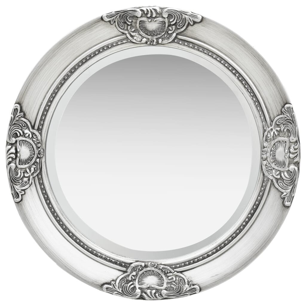 Sieninis veidrodis, 50cm, sidabrinis kaina ir informacija | Veidrodžiai | pigu.lt