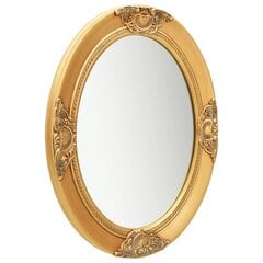 Sieninis veidrodis, 50x60cm, auksinis kaina ir informacija | Veidrodžiai | pigu.lt