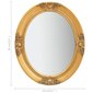 Sieninis veidrodis, 50x60cm, auksinis цена и информация | Veidrodžiai | pigu.lt