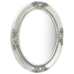 Sieninis veidrodis, 50x60cm, sidabrinis kaina ir informacija | Veidrodžiai | pigu.lt