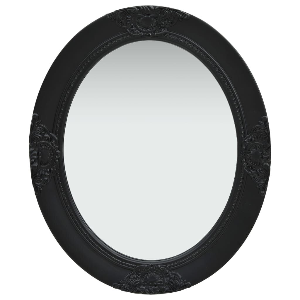 Sieninis veidrodis, 50x60cm, juodas kaina ir informacija | Veidrodžiai | pigu.lt