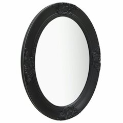 Sieninis veidrodis, 50x70cm, juodas цена и информация | Зеркала | pigu.lt