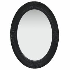 Sieninis veidrodis, 50x70cm, juodas цена и информация | Зеркала | pigu.lt