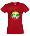 Marškinėliai moterims Myliu Lietuvą, raudoni