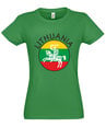 Marškinėliai moterims Myliu Lietuvą, žali