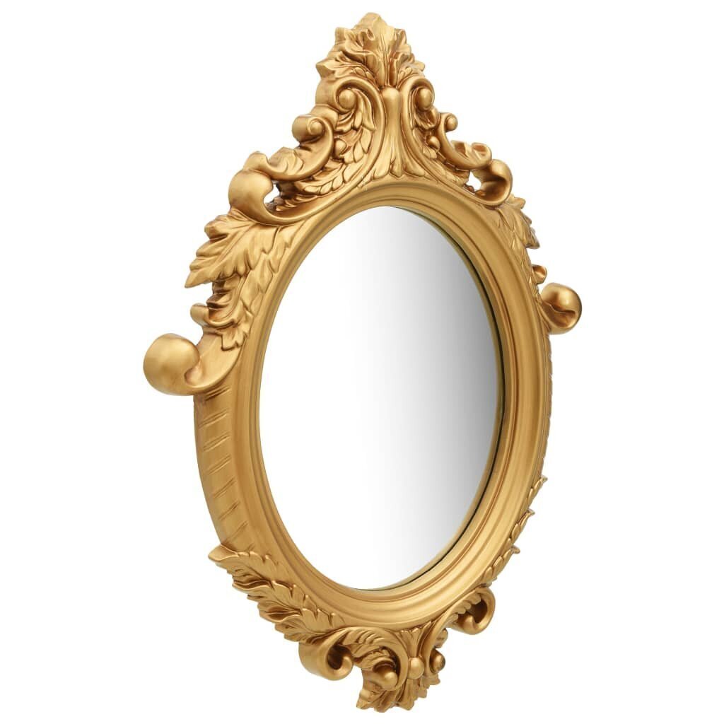 Sieninis veidrodis, 56x76 cm, auksinis kaina ir informacija | Veidrodžiai | pigu.lt
