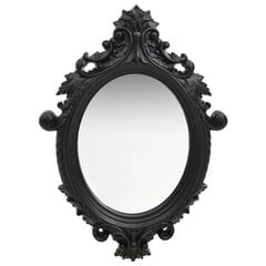 Sieninis veidrodis, 56x76 cm, juodas kaina ir informacija | Veidrodžiai | pigu.lt