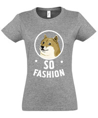 Marškinėliai moterims So fashion, pilki kaina ir informacija | Marškinėliai moterims | pigu.lt