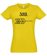 Marškinėliai moterims Sielos seserys 1, geltoni цена и информация | Футболка женская | pigu.lt