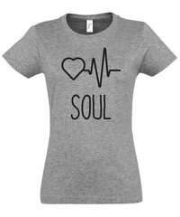 Marškinėliai moterims Sielos draugė 1, pilki kaina ir informacija | Marškinėliai moterims | pigu.lt