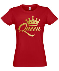 Marškinėliai moterims Queen, raudoni kaina ir informacija | Marškinėliai moterims | pigu.lt