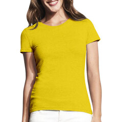 Marškinėliai moterims Vaivorykštė, geltoni kaina ir informacija | Marškinėliai moterims | pigu.lt