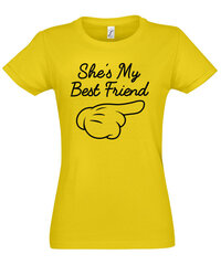 Marškinėliai moterims Mano geriausia draugė 2 цена и информация | Футболка женская | pigu.lt
