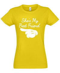 Marškinėliai moterims Mano geriausia draugė 1 цена и информация | Футболка женская | pigu.lt