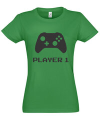 Marškinėliai moterims Gamer, žali kaina ir informacija | Marškinėliai moterims | pigu.lt