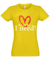 Marškinėliai moterims Jis vienintelis, geltoni kaina ir informacija | Marškinėliai moterims | pigu.lt
