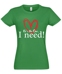 Marškinėliai moterims Jis vienintelis, žali kaina ir informacija | Marškinėliai moterims | pigu.lt