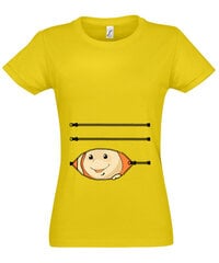 Marškinėliai moterims Užtrauktukas, geltoni kaina ir informacija | Marškinėliai moterims | pigu.lt