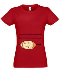 Marškinėliai moterims Užtrauktukas, raudoni kaina ir informacija | Marškinėliai moterims | pigu.lt