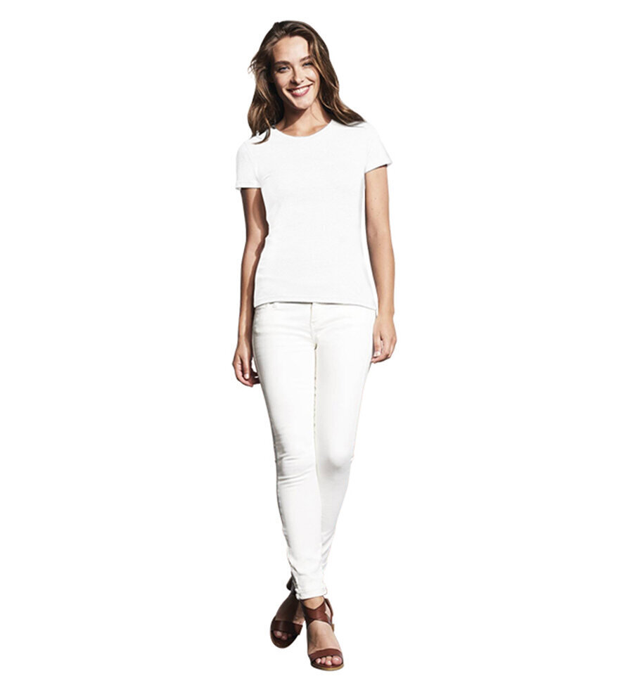 Marškinėliai moterims Paprasta moteris, balti kaina ir informacija | Marškinėliai moterims | pigu.lt