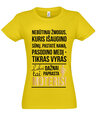 Marškinėliai moterims Paprasta moteris, geltoni
