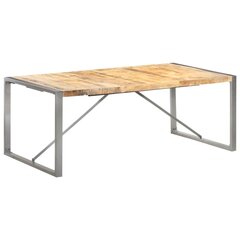 Valgomojo stalas, 200x100x75cm, rudas kaina ir informacija | Virtuvės ir valgomojo stalai, staliukai | pigu.lt