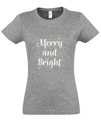 Marškinėliai moterims Merry and bright цена и информация | Женские футболки | pigu.lt