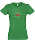 Marškinėliai moterims Širdis mano rankose, žali kaina ir informacija | Marškinėliai moterims | pigu.lt