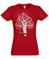 Marškinėliai moterims Meilės medis, raudoni kaina ir informacija | Marškinėliai moterims | pigu.lt